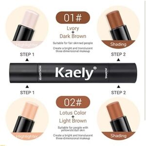 Kaely Dounle-Ended Contouring Stick - Highlighter + Shadow (Qty: 1, Shade: 01)
